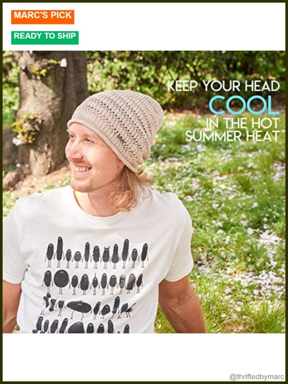 Linen Summer Beanie for Men & Women - Sweat Wicking Knit Hat